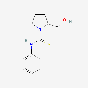 molecular formula C12H16N2OS B2404553 2-(hydroxymethyl)-N-phenylpyrrolidine-1-carbothioamide CAS No. 21083-27-2