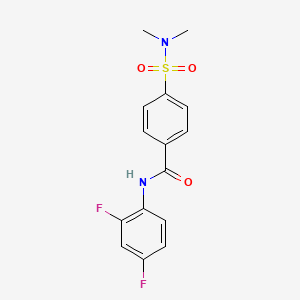 molecular formula C15H14F2N2O3S B2404554 N-(2,4-difluorophenyl)-4-(dimethylsulfamoyl)benzamide CAS No. 313646-70-7