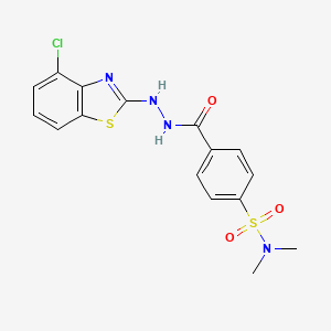 4-(2-(4-chlorobenzo[d]thiazol-2-yl)hydrazinecarbonyl)-N,N-dimethylbenzenesulfonamide
