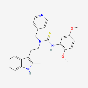 3-(2,5-dimethoxyphenyl)-1-[2-(2-methyl-1H-indol-3-yl)ethyl]-1-(pyridin-4-ylmethyl)thiourea
