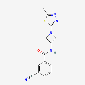 3-Cyano-N-[1-(5-methyl-1,3,4-thiadiazol-2-yl)azetidin-3-yl]benzamide