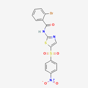 2-bromo-N-(5-((4-nitrophenyl)sulfonyl)thiazol-2-yl)benzamide