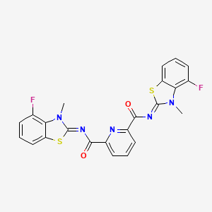 (N2Z,N6E)-N2,N6-bis(4-fluoro-3-methylbenzo[d]thiazol-2(3H)-ylidene)pyridine-2,6-dicarboxamide