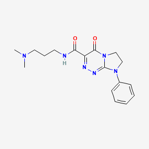 N-(3-(dimethylamino)propyl)-4-oxo-8-phenyl-4,6,7,8-tetrahydroimidazo[2,1-c][1,2,4]triazine-3-carboxamide