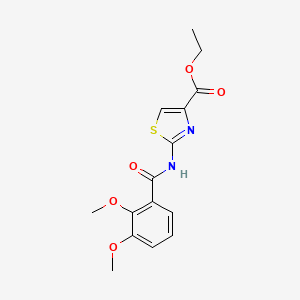 molecular formula C15H16N2O5S B2404597 Ethyl 2-(2,3-dimethoxybenzamido)thiazole-4-carboxylate CAS No. 922807-20-3