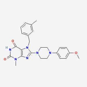 8-(4-(4-methoxyphenyl)piperazin-1-yl)-3-methyl-7-(3-methylbenzyl)-1H-purine-2,6(3H,7H)-dione