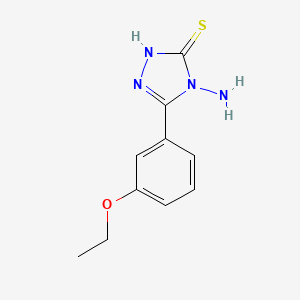 molecular formula C10H12N4OS B2404620 4-amino-5-(3-ethoxyphenyl)-4H-1,2,4-triazole-3-thiol CAS No. 893727-09-8