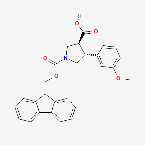(3S,4R)-1-(9H-Fluoren-9-ylmethoxycarbonyl)-4-(3-methoxyphenyl)pyrrolidine-3-carboxylic acid