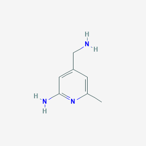 molecular formula C7H11N3 B2404628 4-(Aminomethyl)-6-methylpyridin-2-amine CAS No. 1393569-68-0