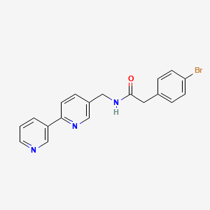 N-([2,3'-bipyridin]-5-ylmethyl)-2-(4-bromophenyl)acetamide