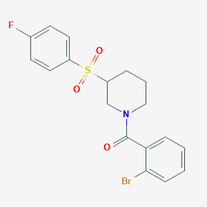 B2404633 (2-Bromophenyl)(3-((4-fluorophenyl)sulfonyl)piperidin-1-yl)methanone CAS No. 1797893-37-8