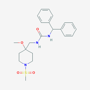molecular formula C22H29N3O4S B2404636 1-Benzhydryl-3-[(4-methoxy-1-methylsulfonylpiperidin-4-yl)methyl]urea CAS No. 2415502-89-3
