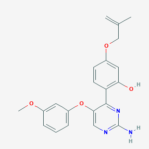 2-(2-Amino-5-(3-methoxyphenoxy)pyrimidin-4-yl)-5-((2-methylallyl)oxy)phenol