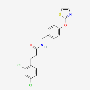 3-(2,4-dichlorophenyl)-N-(4-(thiazol-2-yloxy)benzyl)propanamide