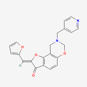 B2404645 (Z)-2-(furan-2-ylmethylene)-8-(pyridin-4-ylmethyl)-8,9-dihydro-2H-benzofuro[7,6-e][1,3]oxazin-3(7H)-one CAS No. 929870-55-3