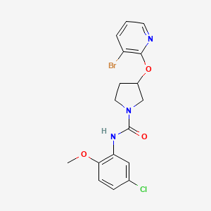 3-((3-bromopyridin-2-yl)oxy)-N-(5-chloro-2-methoxyphenyl)pyrrolidine-1-carboxamide