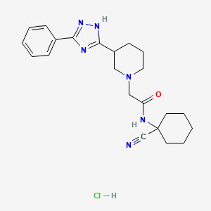 N-(1-cyanocyclohexyl)-2-[3-(5-phenyl-1H-1,2,4-triazol-3-yl)piperidin-1-yl]acetamide hydrochloride