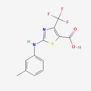 2-[(3-Methylphenyl)amino]-4-(trifluoromethyl)-1,3-thiazole-5-carboxylic acid