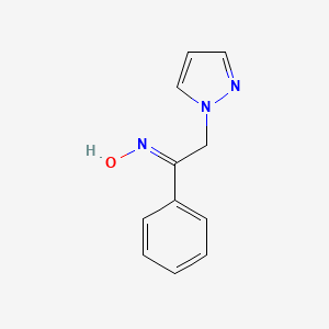 (1E)-N-hydroxy-1-phenyl-2-(1H-pyrazol-1-yl)ethanimine
