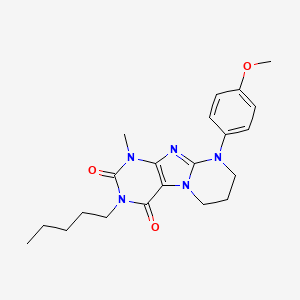 9-(4-methoxyphenyl)-1-methyl-3-pentyl-7,8-dihydro-6H-purino[7,8-a]pyrimidine-2,4-dione