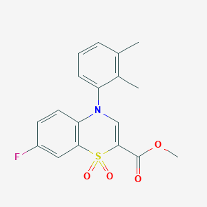 methyl 4-(2,3-dimethylphenyl)-7-fluoro-4H-1,4-benzothiazine-2-carboxylate 1,1-dioxide