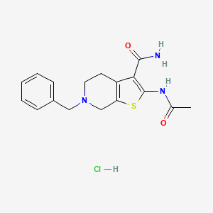 2-Acetamido-6-benzyl-4,5,6,7-tetrahydrothieno[2,3-c]pyridine-3-carboxamide hydrochloride