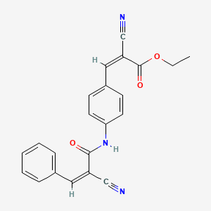 Ethyl (Z)-2-cyano-3-[4-[[(Z)-2-cyano-3-phenylprop-2-enoyl]amino]phenyl]prop-2-enoate
