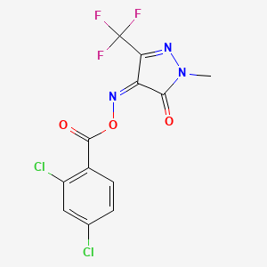 [(4Z)-1-methyl-5-oxo-3-(trifluoromethyl)-4,5-dihydro-1H-pyrazol-4-ylidene]amino 2,4-dichlorobenzoate