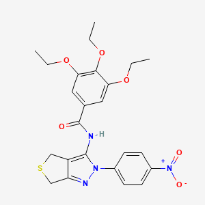 3,4,5-triethoxy-N-(2-(4-nitrophenyl)-4,6-dihydro-2H-thieno[3,4-c]pyrazol-3-yl)benzamide