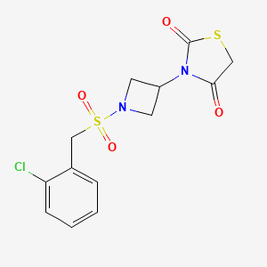 3-(1-((2-Chlorobenzyl)sulfonyl)azetidin-3-yl)thiazolidine-2,4-dione