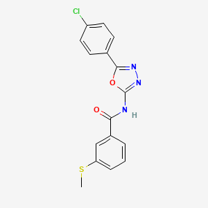 molecular formula C16H12ClN3O2S B2404691 N-[5-(4-chlorophenyl)-1,3,4-oxadiazol-2-yl]-3-(methylsulfanyl)benzamide CAS No. 898415-06-0
