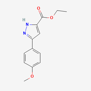 molecular formula C13H14N2O3 B2404711 Ethyl 3-(4-methoxyphenyl)-1H-pyrazole-5-carboxylate CAS No. 229015-76-3