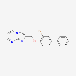 2-(((3-Bromo-[1,1'-biphenyl]-4-yl)oxy)methyl)imidazo[1,2-a]pyrimidine