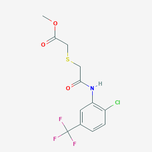 Methyl 2-((2-((2-chloro-5-(trifluoromethyl)phenyl)amino)-2-oxoethyl)thio)acetate