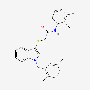 B2404758 N-(2,3-dimethylphenyl)-2-[1-[(2,5-dimethylphenyl)methyl]indol-3-yl]sulfanylacetamide CAS No. 681279-62-9