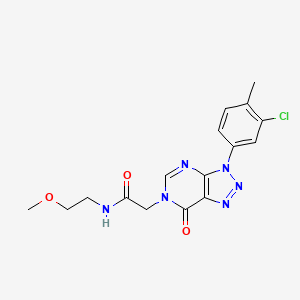 B2404788 2-[3-(3-chloro-4-methylphenyl)-7-oxotriazolo[4,5-d]pyrimidin-6-yl]-N-(2-methoxyethyl)acetamide CAS No. 872591-30-5