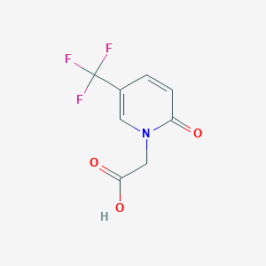 molecular formula C8H6F3NO3 B2404808 (2-氧代-5-三氟甲基-2H-吡啶-1-基)-乙酸 CAS No. 308294-33-9