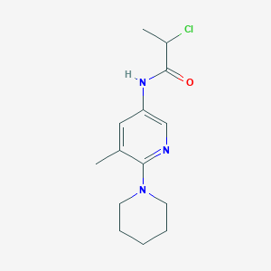 molecular formula C14H20ClN3O B2404829 2-Chloro-N-(5-methyl-6-piperidin-1-ylpyridin-3-yl)propanamide CAS No. 2411269-34-4
