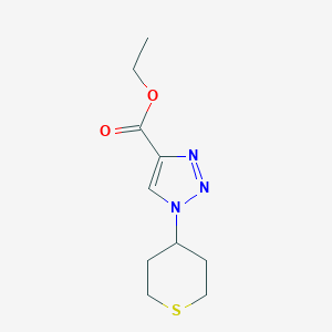 molecular formula C10H15N3O2S B2404830 ethyl 1-(thian-4-yl)-1H-1,2,3-triazole-4-carboxylate CAS No. 2097989-19-8