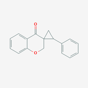 molecular formula C17H14O2 B2404885 3-(1-phenylspirocyclopropyl)-2,3-dihydro-4H-chromen-4-one CAS No. 181511-71-7