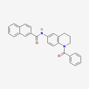 molecular formula C27H22N2O2 B2404886 N-(1-benzoyl-1,2,3,4-tetrahydroquinolin-6-yl)-2-naphthamide CAS No. 1208678-81-2