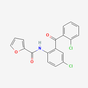 molecular formula C18H11Cl2NO3 B2404936 N-[4-chloro-2-(2-chlorobenzoyl)phenyl]furan-2-carboxamide CAS No. 313254-33-0