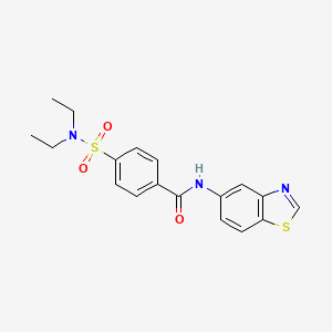 molecular formula C18H19N3O3S2 B2404984 N-(1,3-benzothiazol-5-yl)-4-(diethylsulfamoyl)benzamide CAS No. 922920-57-8