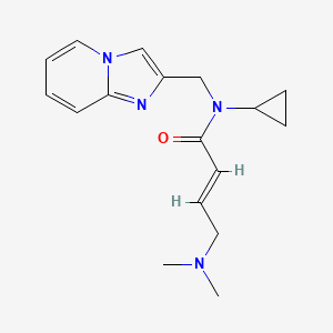 (E)-N-Cyclopropyl-4-(dimethylamino)-N-(imidazo[1,2-a]pyridin-2-ylmethyl)but-2-enamide