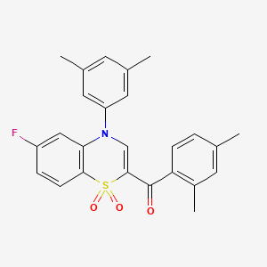 (2,4-dimethylphenyl)[4-(3,5-dimethylphenyl)-6-fluoro-1,1-dioxido-4H-1,4-benzothiazin-2-yl]methanone