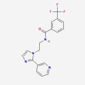 N-(2-(2-(pyridin-3-yl)-1H-imidazol-1-yl)ethyl)-3-(trifluoromethyl)benzamide