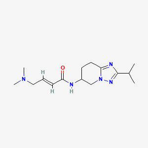 (E)-4-(Dimethylamino)-N-(2-propan-2-yl-5,6,7,8-tetrahydro-[1,2,4]triazolo[1,5-a]pyridin-6-yl)but-2-enamide