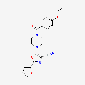 5-(4-(4-Ethoxybenzoyl)piperazin-1-yl)-2-(furan-2-yl)oxazole-4-carbonitrile