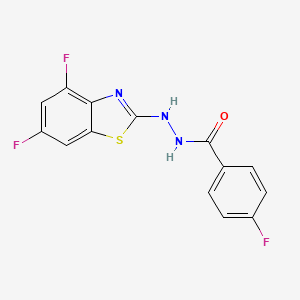N'-(4,6-difluoro-1,3-benzothiazol-2-yl)-4-fluorobenzohydrazide