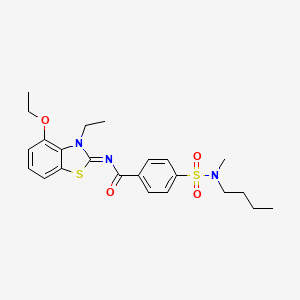 (Z)-4-(N-butyl-N-methylsulfamoyl)-N-(4-ethoxy-3-ethylbenzo[d]thiazol-2(3H)-ylidene)benzamide